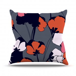 East Urban Home Pop Flowers by Gabriela Fuente Outdoor Throw Pillow HACO9721